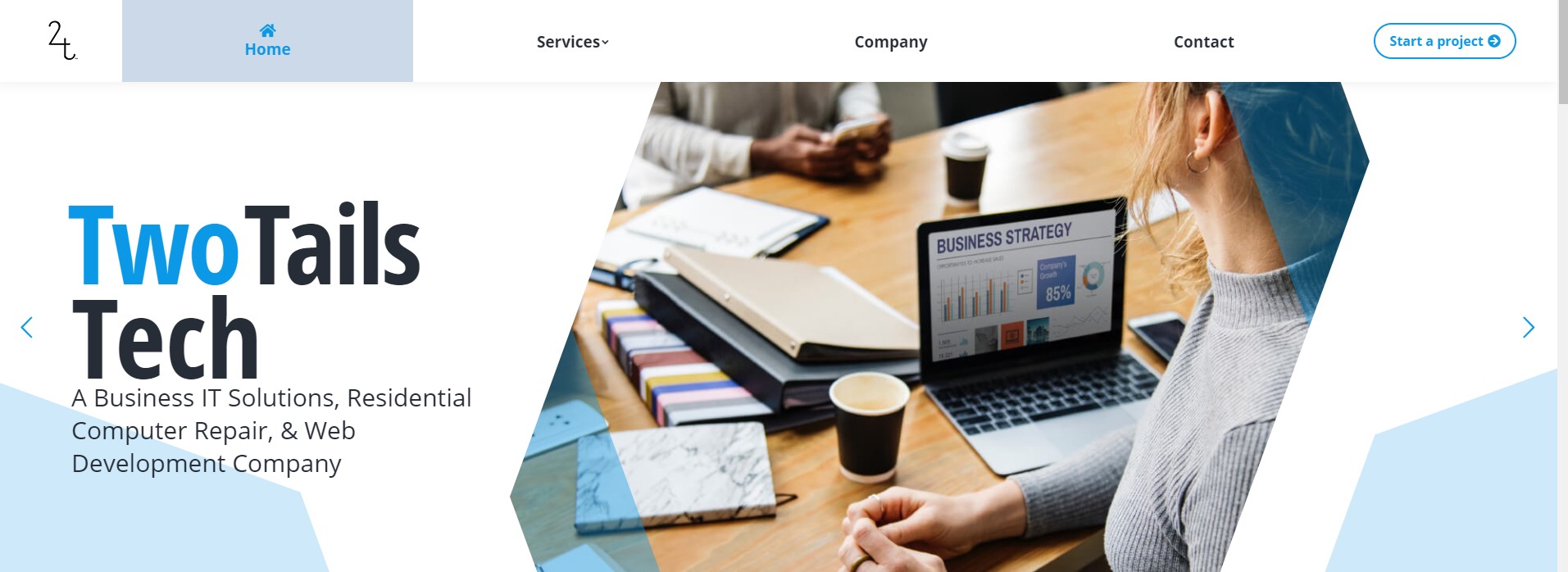 TwoTailsTech's tweet card. Two Tails Tech provides tech services for small to medium sized businesses, residential computer repair service, as well as web design & SEO service.