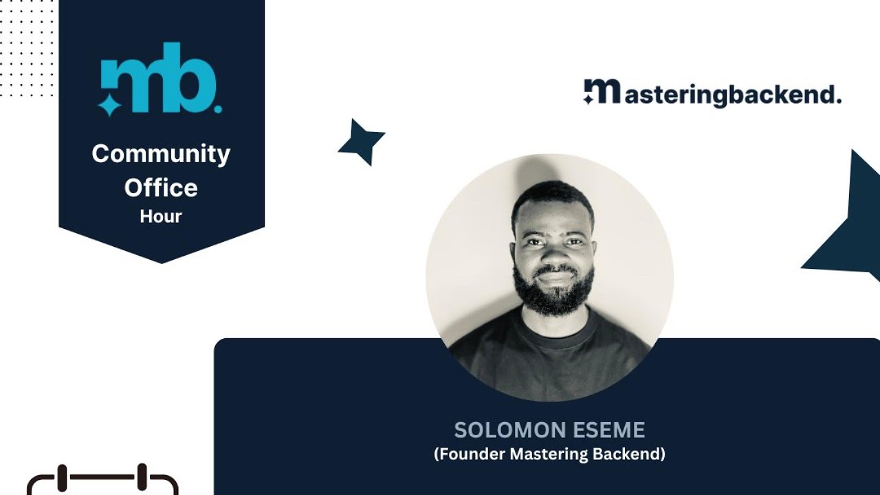 master_backend's tweet card. EP 1: MB Community Office Hour with Solomon Eseme