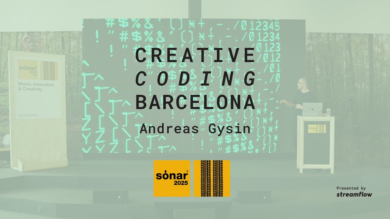 tgamxyz's tweet card. Creative Coding Barcelona at Sónar 2025: Andreas Gysin