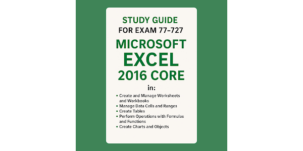supana74's tweet card. Study Guide -Exam 77-727: Microsoft Excel 2016 Core Data Analysis, Manipulation, and Presentation skills audiobook written by . AI-narrated by Madison (from Google). Get instant access to all your...
