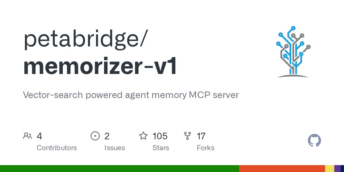 Aaronontheweb's tweet card. Vector-search powered agent memory MCP server. Contribute to petabridge/memorizer-v1 development by creating an account on GitHub.