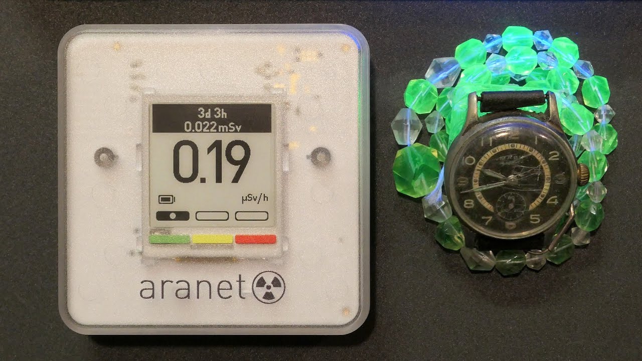 aranet_home's tweet card. Aranet radiation sensor - test and teardown