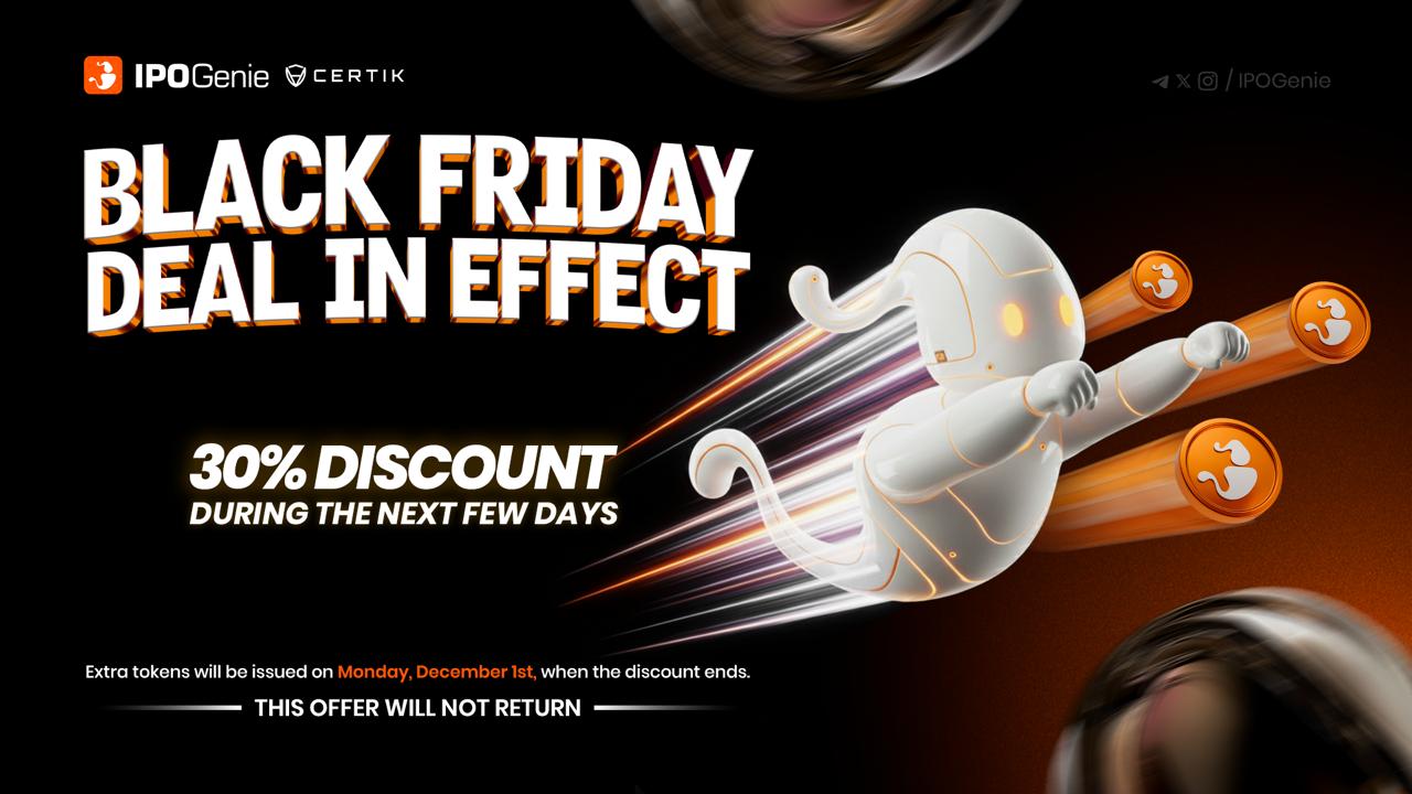 coinfeather's tweet card. IPO Genie ($IPO) revolutionizes private markets with tokenized access, offering 436.9 billion tokens and a clear utility model. Don't miss out on this emergi...