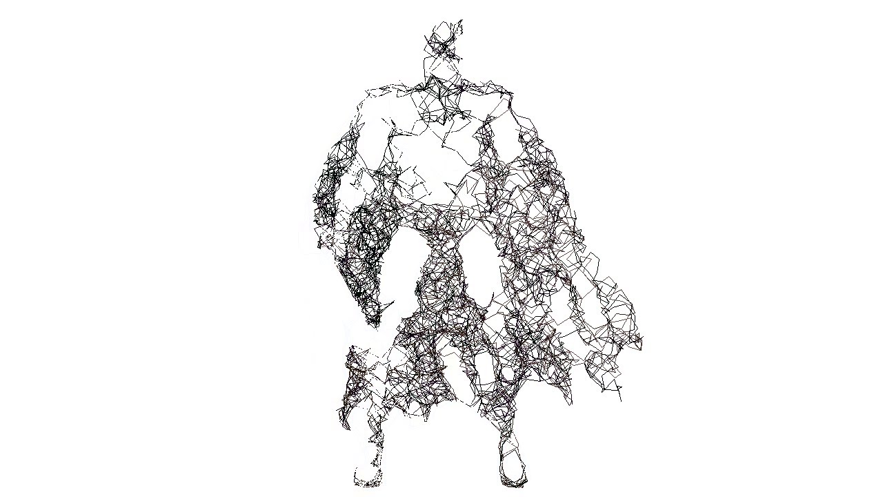 langa_langas's tweet card. Processing Sketch #05 - "Batman"
