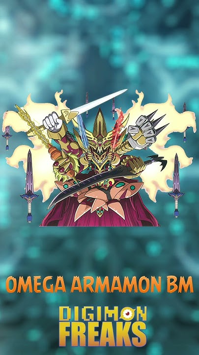 Digimon_Freaks's tweet card. OMEGA ARMAMON BURST MODE La FUSIÓN de ESPADAS
