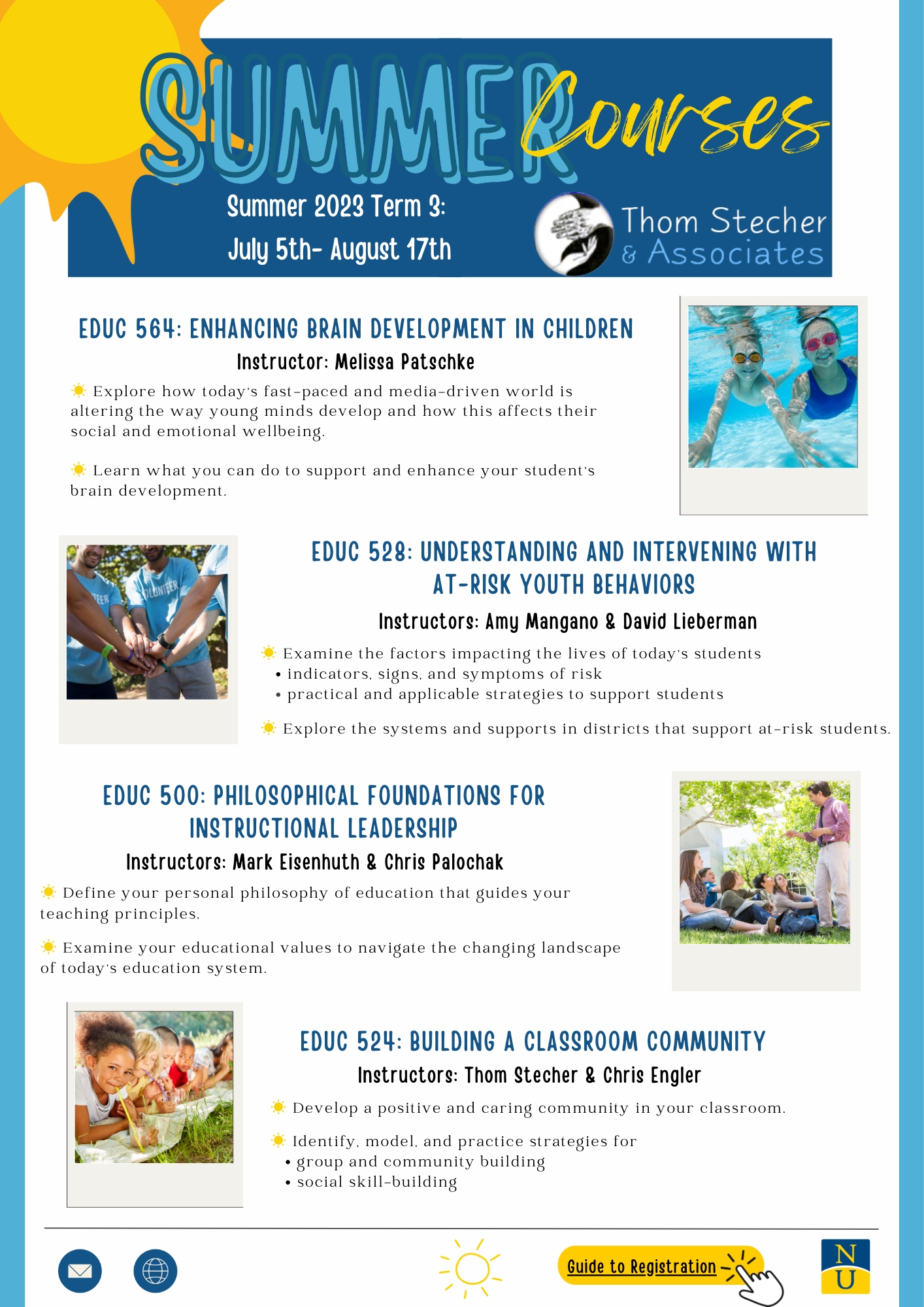 ThomStecher's tweet card. Check out the courses starting July 5th. Don't miss out on reserving your spot for meaningful and engaging learning!