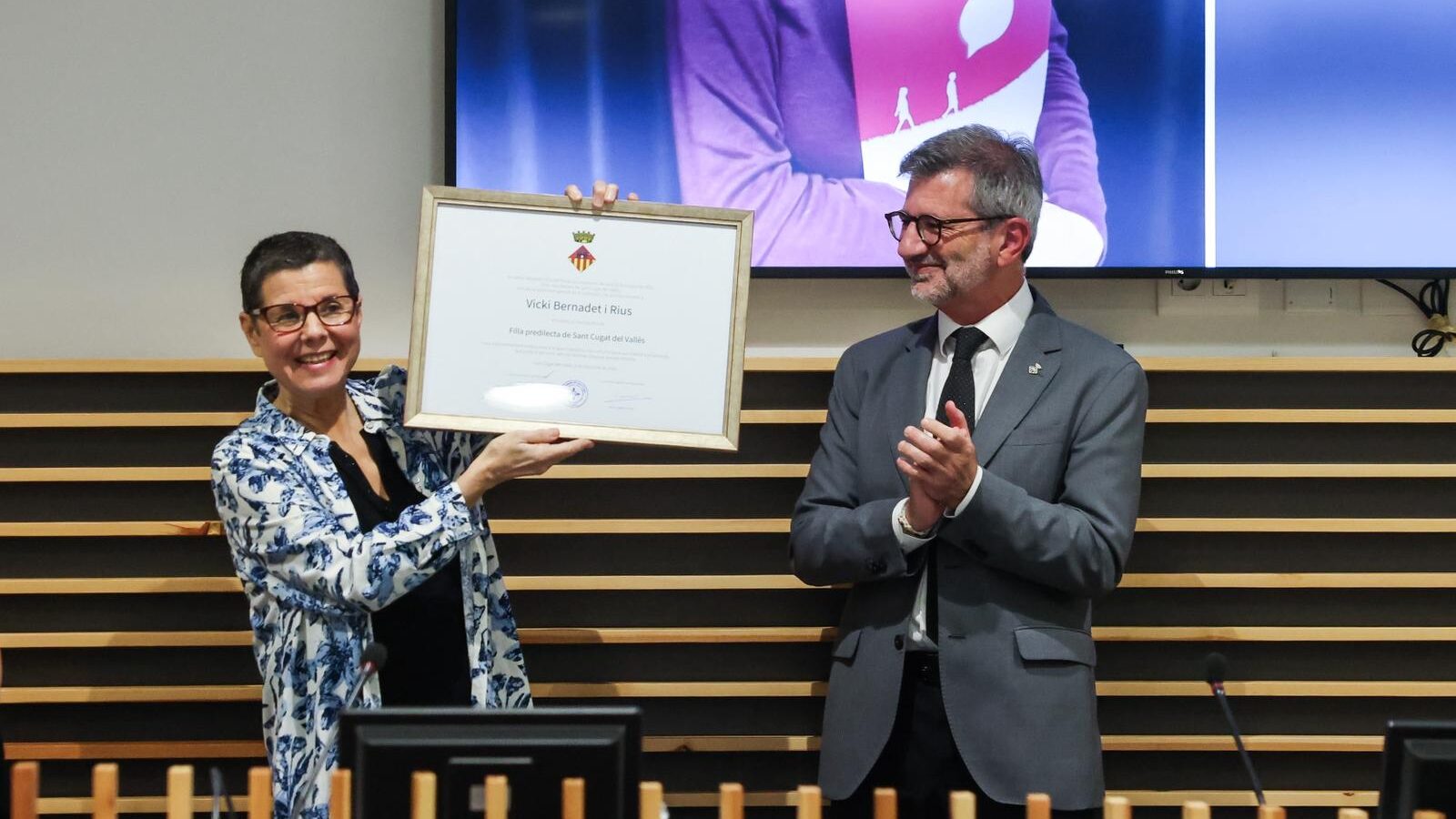 cugatmedia's tweet card. Sant Cugat ha nomenat Vicki Bernadet filla predilecta del municipi en reconeixement de la seva trajectòria com a activista contra els abusos sexuals a la infància i fundadora de la Fundació Vicki…