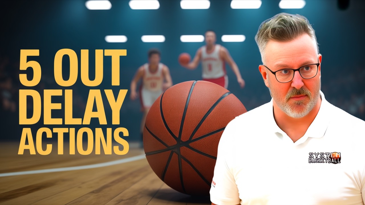 SystemHoops's tweet card. Unlocking the 5-Out Offense: Delay Actions That Keep the Ball Moving