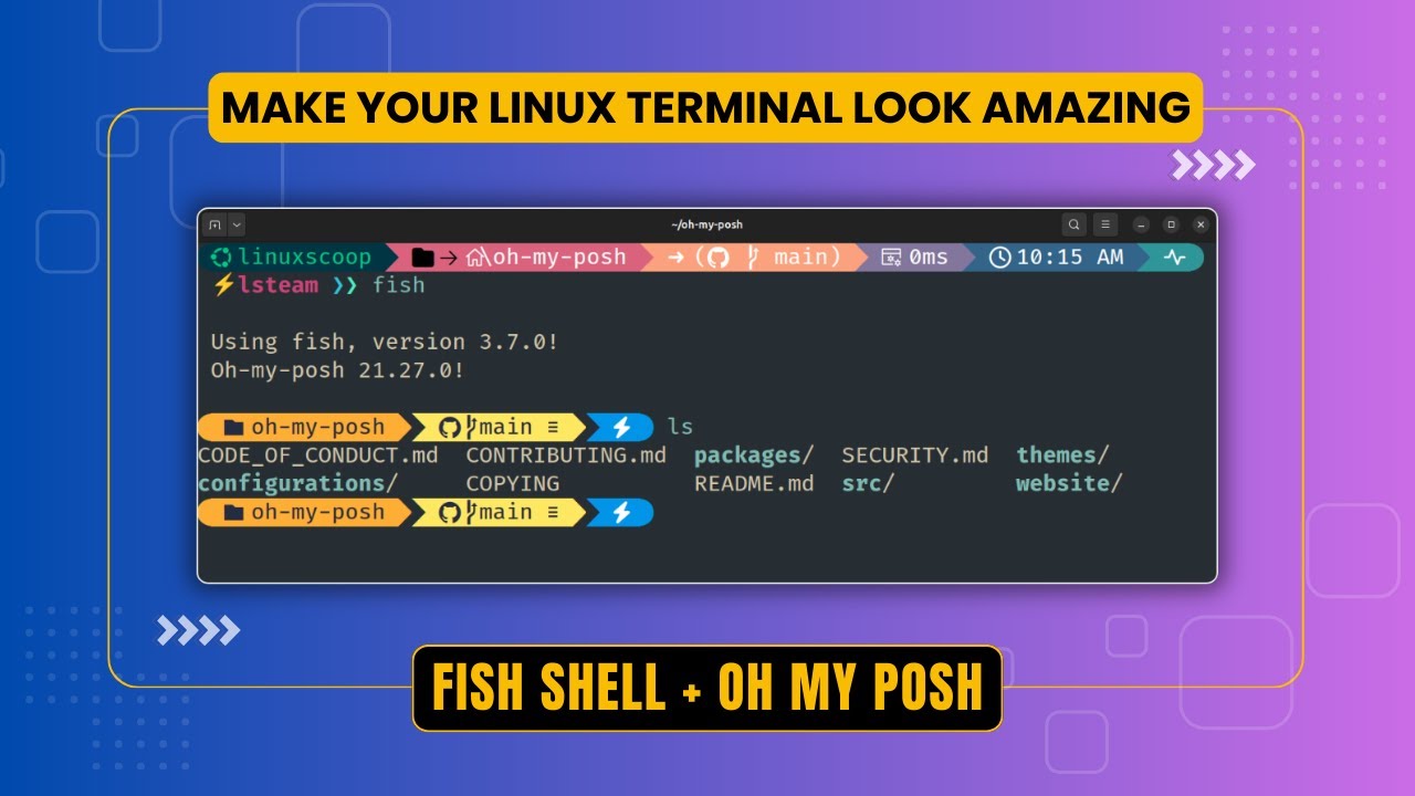 LinuxScoop's tweet card. HOW TO MAKE YOUR LINUX TERMINAL LOOK AMAZING