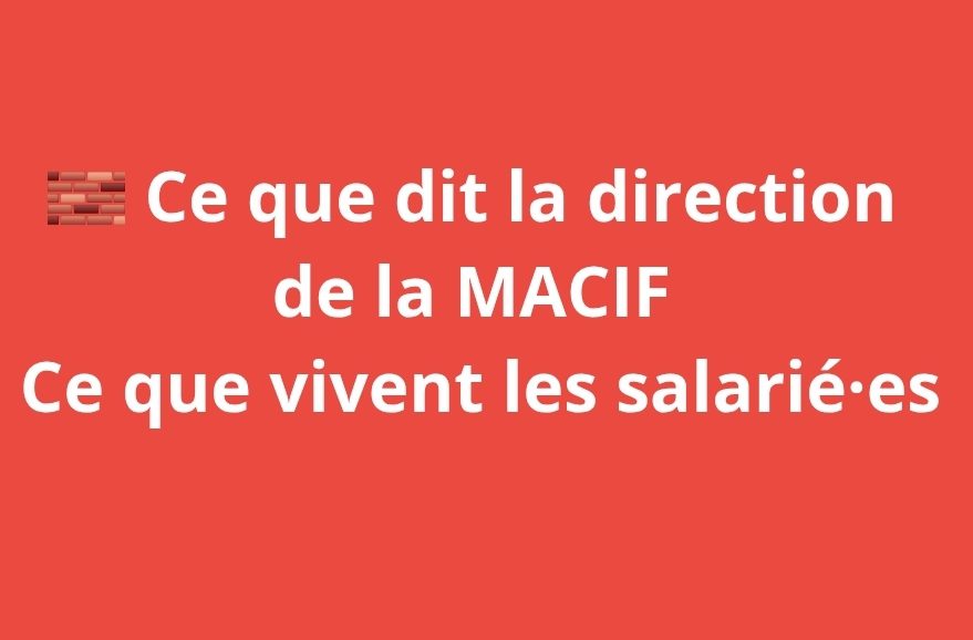 essMacif's tweet card. 🧱 Ce que dit la direction / Ce que vivent les salarié·es 🔴 Ce que dit la direction – Le discours officiel RH La direction met en avant une politique RH centrée sur : 🔹 L’écoute et le dialogue...