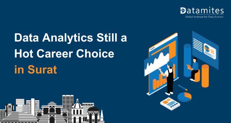 DataMites's tweet card. Data analytics remains a promising career choice in Surat, driven by the city's growing tech and business sectors. The demand for skilled professionals in data-driven decision-making continues to...