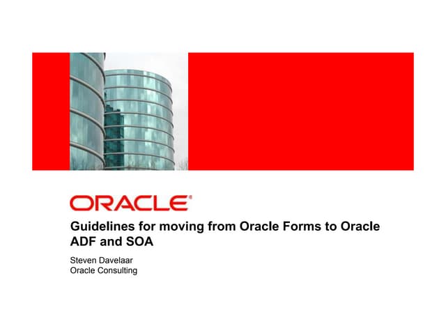 FormADFApp's tweet card. Guidelines for moving from Oracle Forms to Oracle ADF and SOA