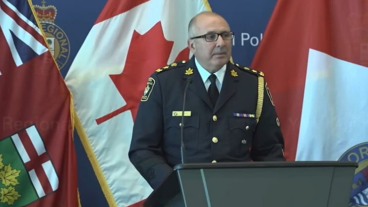 joshryanjames's tweet card. York Region Police Chief Jim MacSween is clarifying remarks that initially urged residents not to resist armed intruders, after backlash from grieving families, community members, and political...