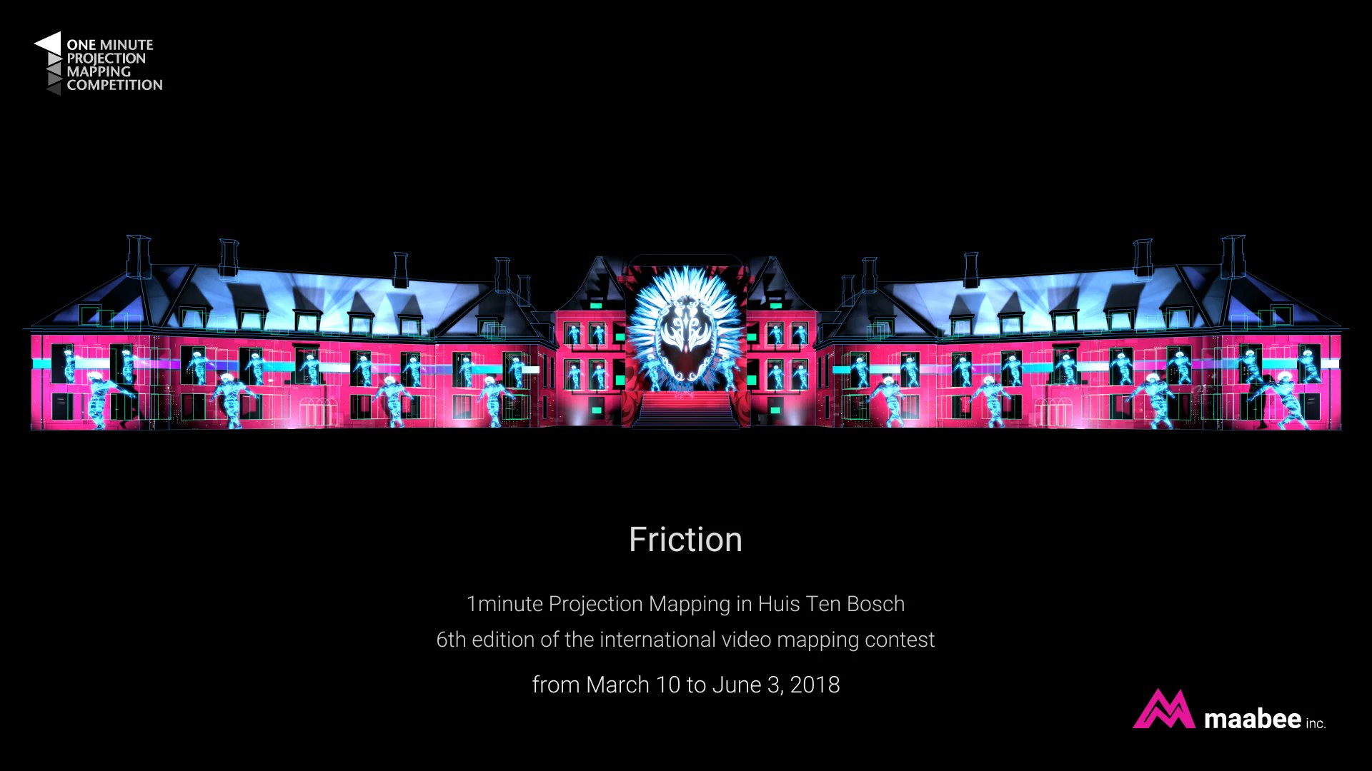 maabeeinc's tweet card. MAABEE / Friction - 1minute Projection Mapping in Huis Ten Bosch