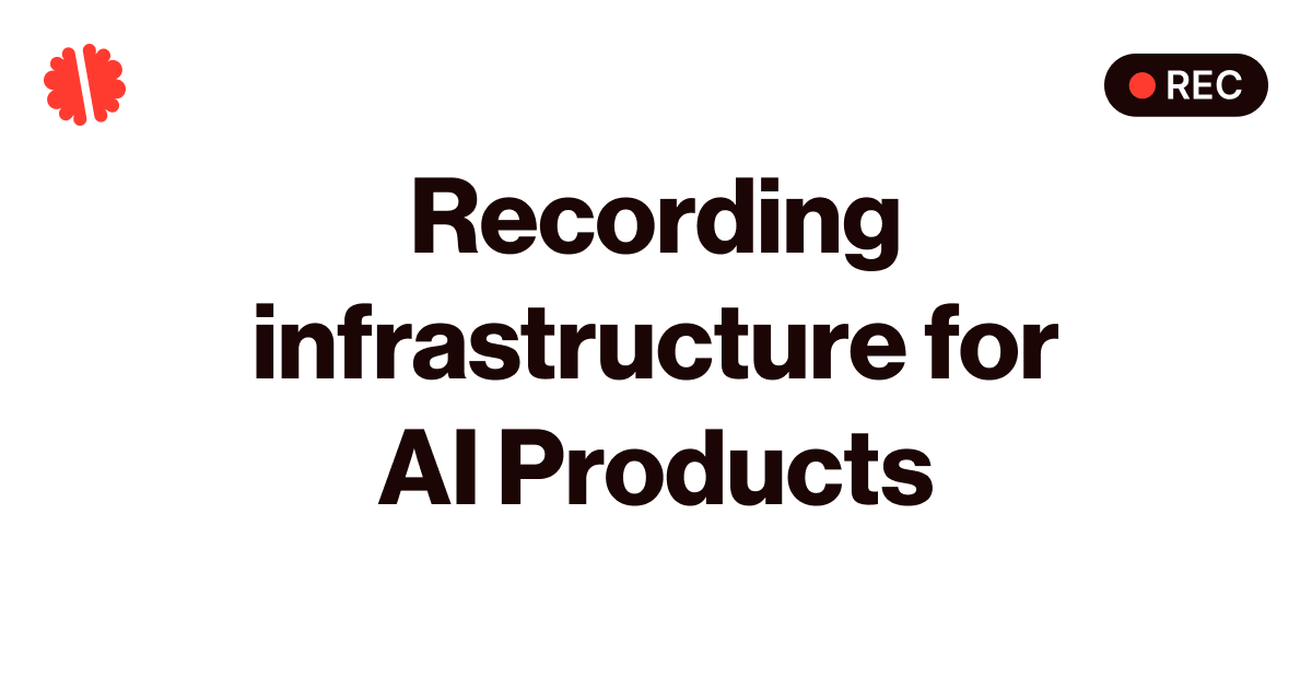 andupoto's tweet card. Recording infrastructure for AI products.