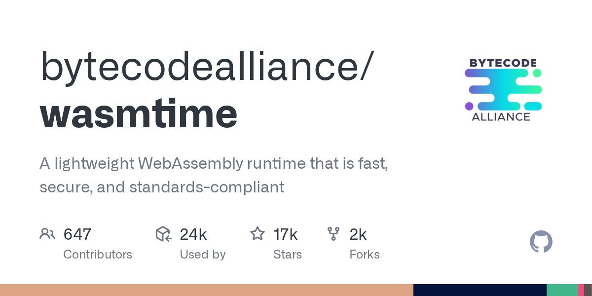 html5's tweet card. A lightweight WebAssembly runtime that is fast, secure, and standards-compliant - bytecodealliance/wasmtime