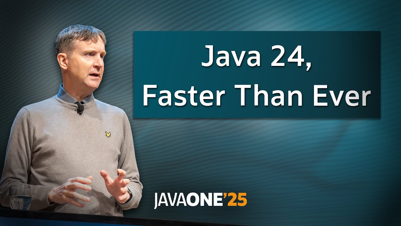 JavaOne's tweet card. Java 24, Faster Than Ever