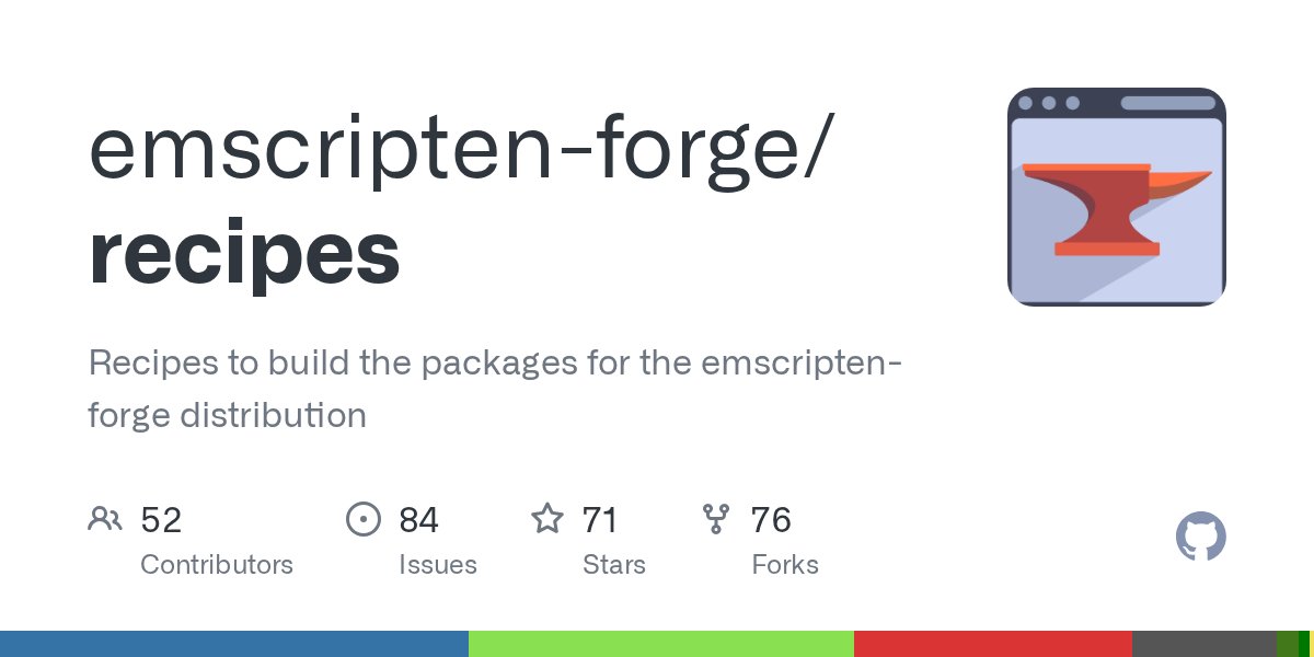westurner's tweet card. Recipes to build the packages for the emscripten-forge distribution - emscripten-forge/recipes