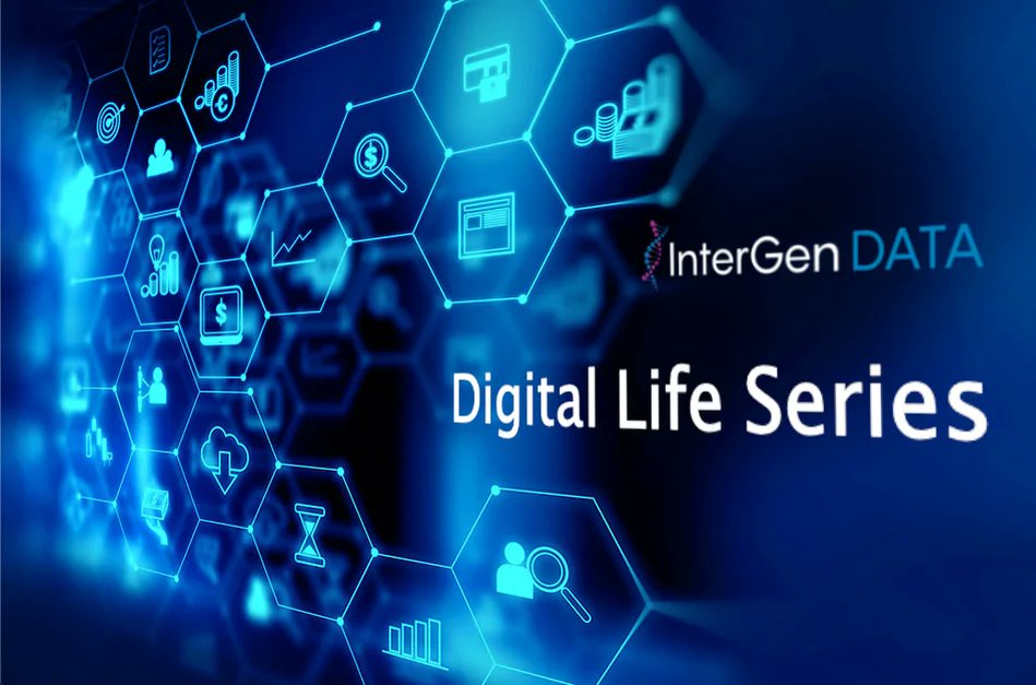 InterGenData's tweet card. InterGen Data Launches - Digital Life Series