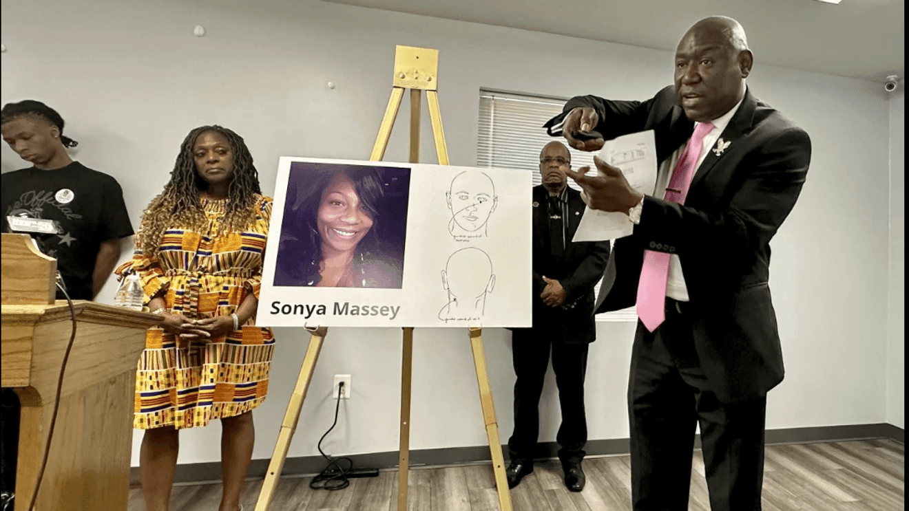 AttorneyCrump's tweet card. Nationally renowned civil rights and personal injury attorneys Ben Crump and Antonio Romanucci, along with the family of Sonya Massey, have announced a $10 mill