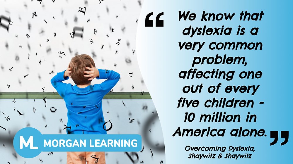 MorganLearning's tweet card. Dyslexia, often misunderstood and underdiagnosed, is a widespread learning disability that affects one in five children. That's a staggering 10 million children in America alone. As a special...