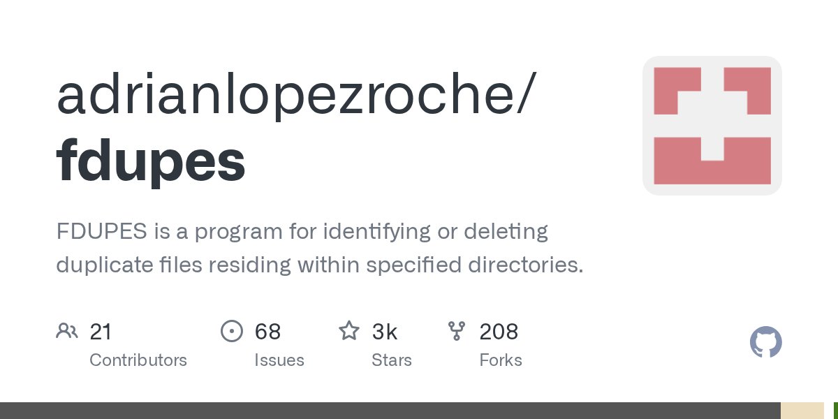 ali_alwashali's tweet card. FDUPES is a program for identifying or deleting duplicate files residing within specified directories. - adrianlopezroche/fdupes