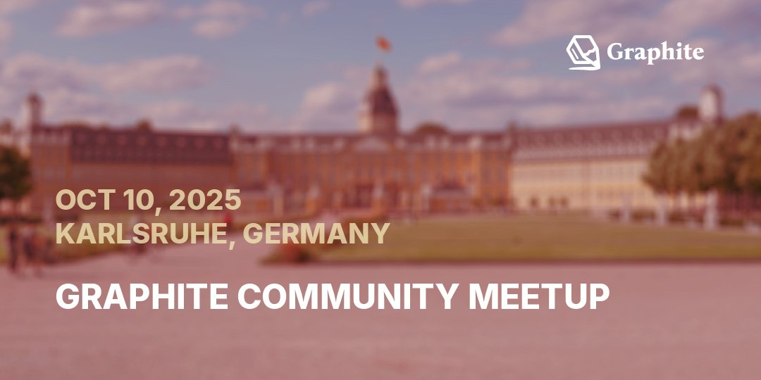 GraphiteEditor's tweet card. Join us for a Graphite community meetup on October 10th, 2025 in Karlsruhe, Germany. Meet the core team and connect with fellow enthusiasts.