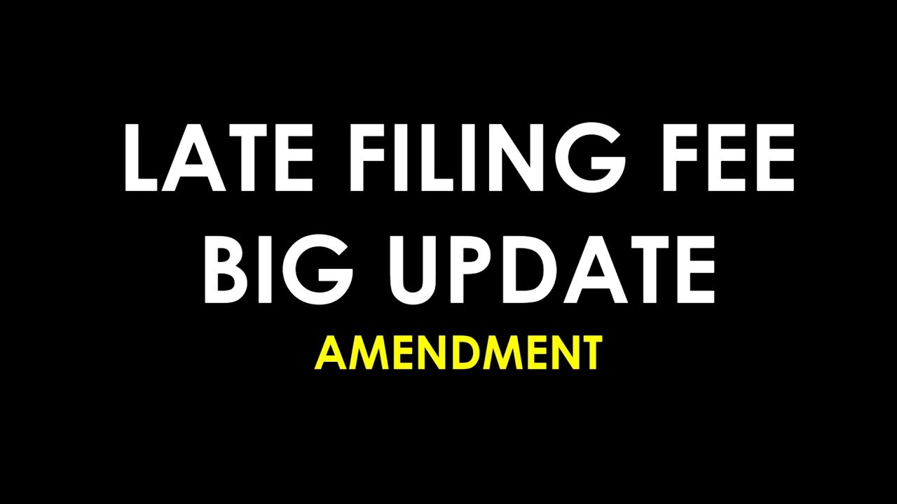 CARenu12's tweet card. NEW UPDATE, LATE FILING FEE,