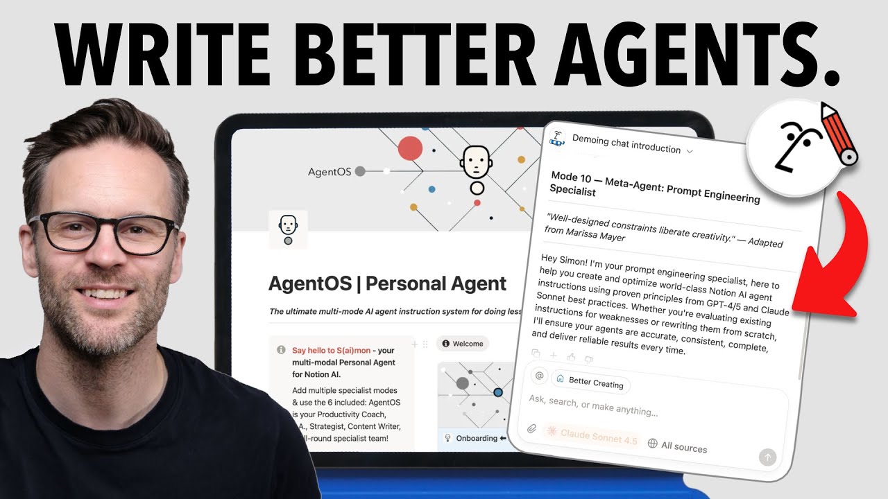bettercreating's tweet card. Notion Agent Tutorial: Write Awesome AI Instructions!