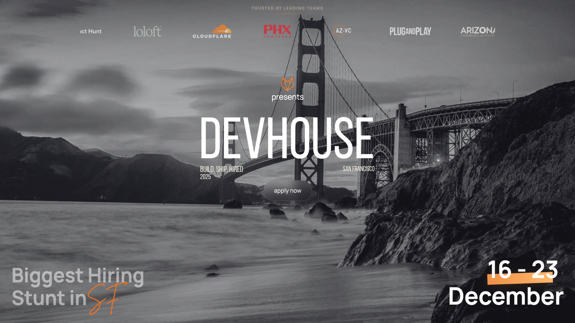 geeky_dan's tweet card. Join the top 100 students at DevHouse SF - a 7-day hacker house where you'll work on real company problem statements, compete for $22k in prizes, and get hired by leading tech companies.