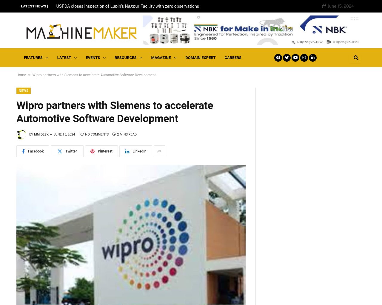 managetech_inc's tweet card. WiproとSiemensが自動車ソフトウェア開発の革新を目指し戦略的提携を発表 パートナーシップにより、Si