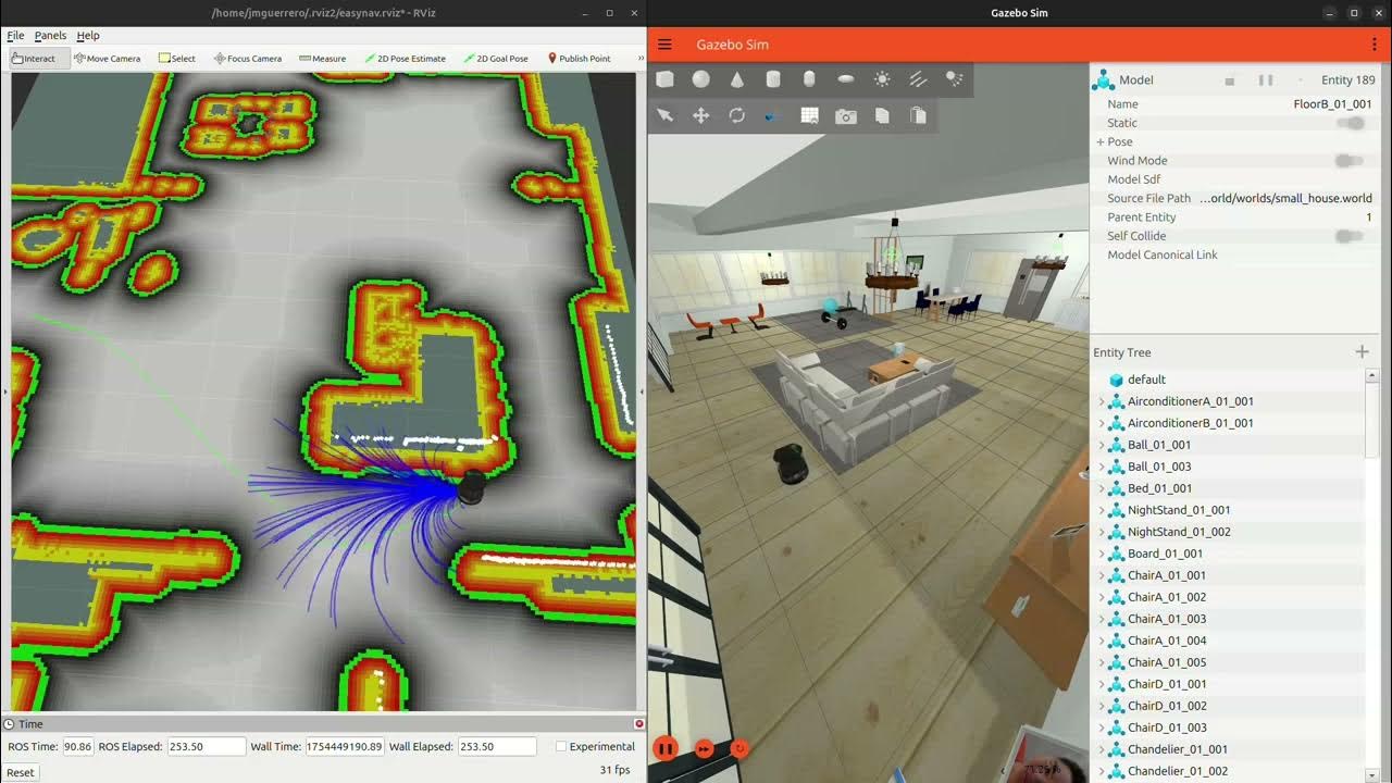jm__guerrero's tweet card. Navigating with EasyNav (MPPI Controller)