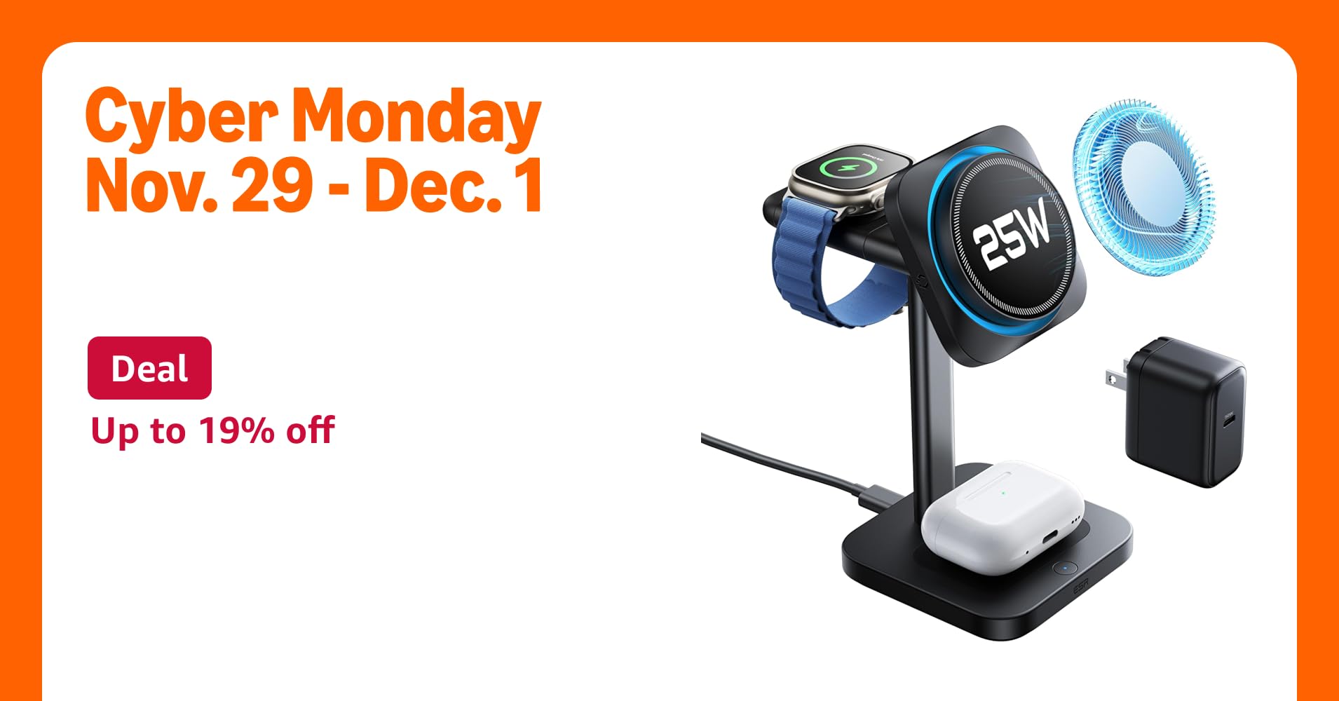 TechWithAaronHD's tweet card. ESR for 3 in 1 Charging Station, Qi2.2 Certified 25W MagSafe Charger Stand with CryoBoost, Phone-Cooling Fast Charging Station, for iPhone 17/16 with iOS 26, AirPods, Apple Watch, Black Included:1*...