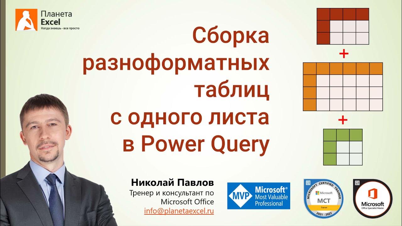 planeta_excel's tweet card. Сборка разноформатных таблиц в Power Query