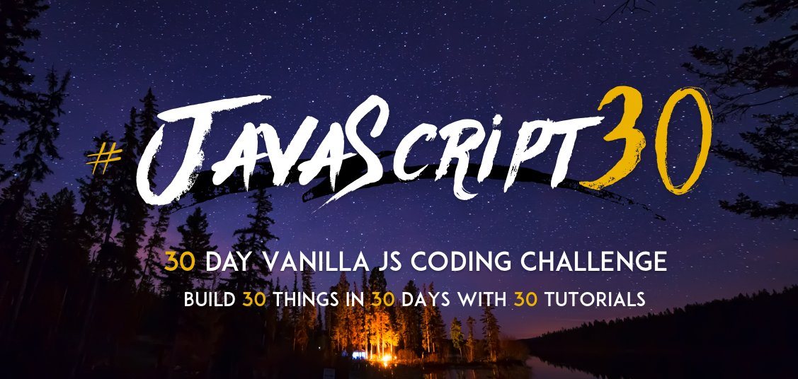 wesbos's tweet card. Build 30 things with vanilla JS in 30 days with 30 tutorials