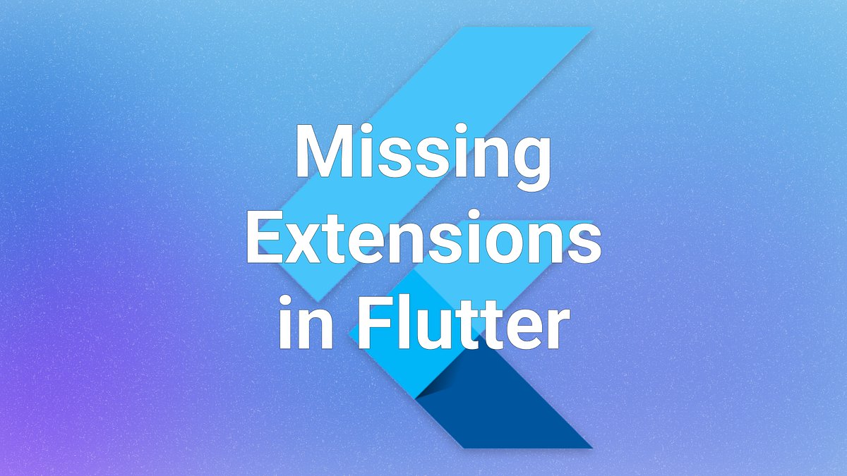 FlutterTrends's tweet card. Writing Flutter UI code could sometimes be too repetitive, fortunately, we could solve this using Dart extension methods! I won’t teach you what is an extension method (you can read it by yourself)...