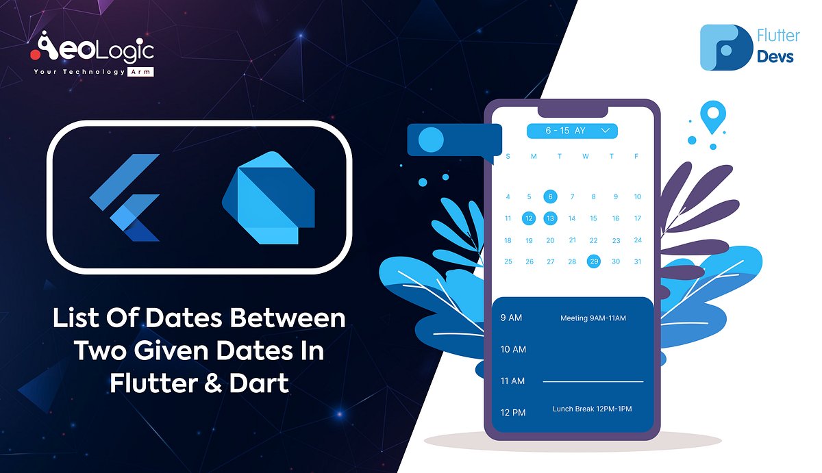 FlutterTrends's tweet card. While creating applications with Flutter and Dart, there may be circumstances where you want to separate a list of dates between two given dates. This article will explore the List Of Dates Between...