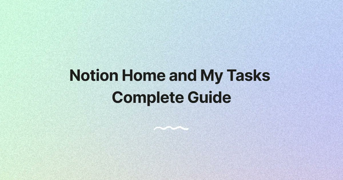 NotionEverythng's tweet card. Explore Notion's Home and My Tasks features for seamless task management across databases, in one efficient personal Notion dashboard.