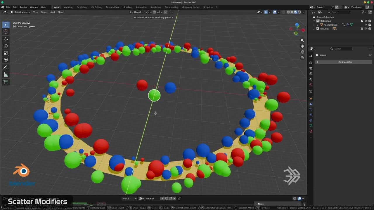 3dmpro's tweet card. Scatter and Array Modifiers In Blender 5