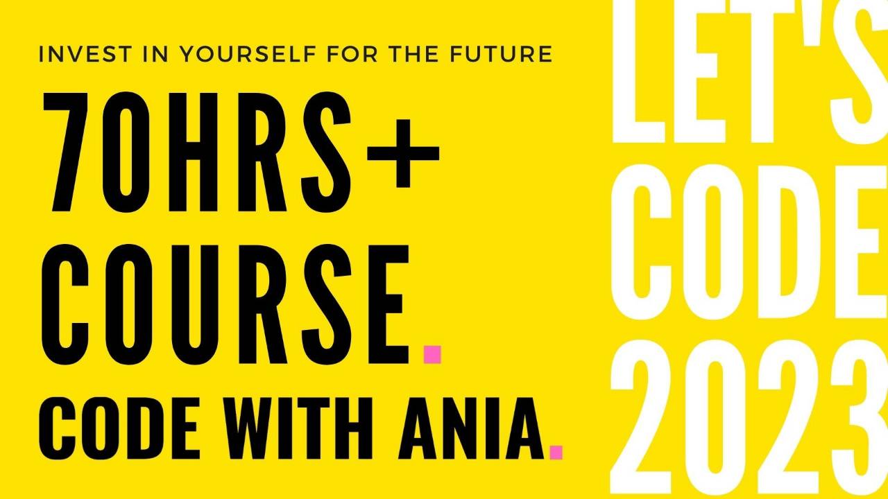 ania_kubow's tweet card. An Online Full Stack Developer Course for the Visual Learner.