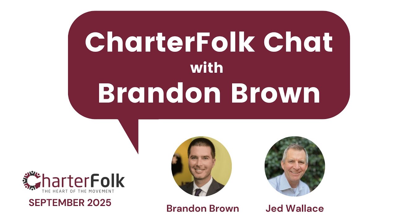 CharterFolk's tweet card. The Courageous Charter School Advocate - CharterFolk Chat with...