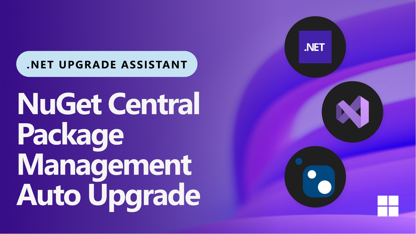 ErikEJ's tweet card. Learn how to use the .NET Upgrade Assistant tool to upgrade your projects to use NuGet Central Package Management (CPM).