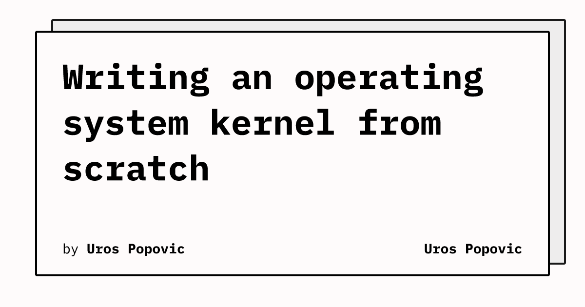 popovicu94's tweet card. Exploring a minimal implementation of a time-sharing kernel on RISC-V, implemented in Zig, on top of OpenSBI.