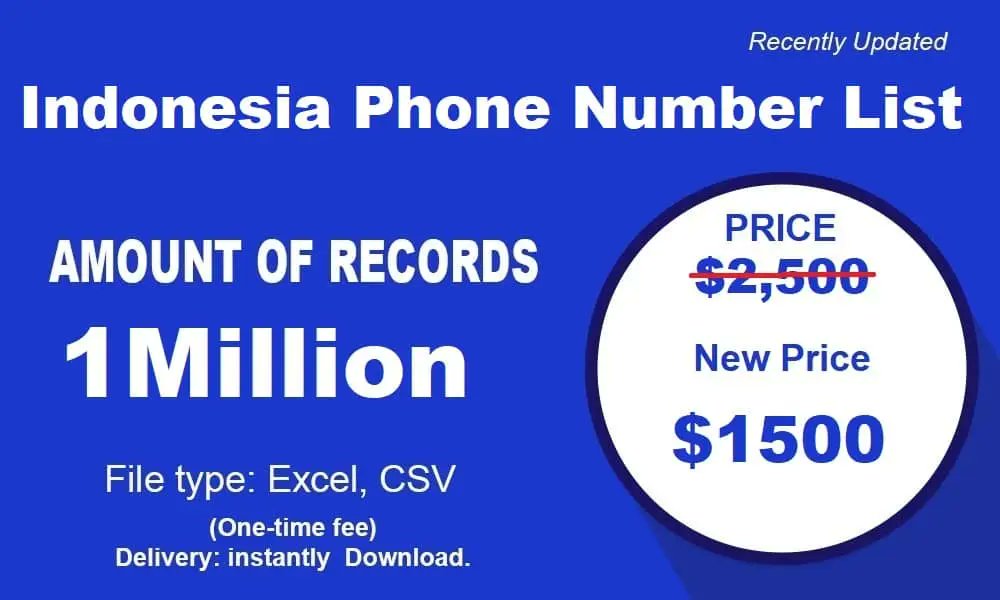 riya_moni40365's tweet card. Indonesia phone number list has 3 million consumer mobile numbers. up to date and accurate telemarketing leads from Latest Mailing Database.