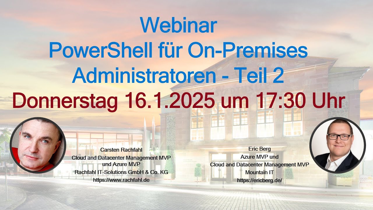 hypervserver's tweet card. Webinar PowerShell für On-Premises Administratoren - Teil 2