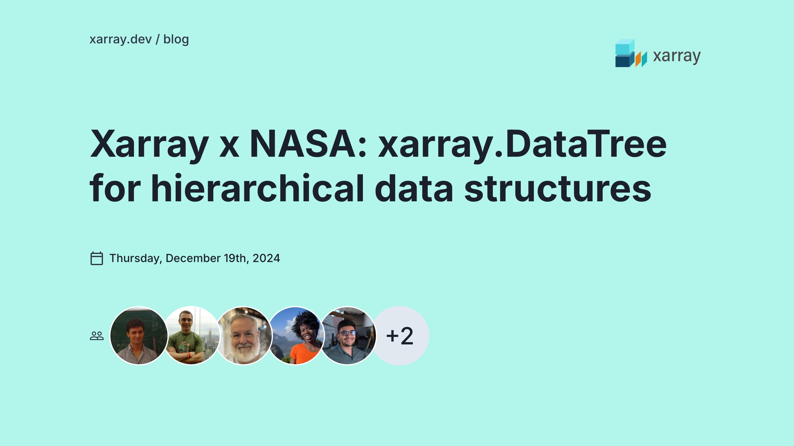 TEGNicholasCode's tweet card. The new xarray.DataTree class allows working with netCDF/Zarr groups, brought to you in collaboration with NASA!
