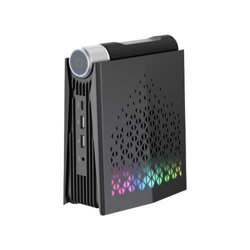 Acemagic_MiniPC's tweet card. Acemagic S3A (Altes Modell: AMR5) AMD Ryzen Mini PC Multimodus-Mini-PC RGB-Lichteffekt und hocheffizientes Kühlsystem Besser schneller stärker Reibungslose Verbindung, Schluss mit Verzögerungen, Sehr...