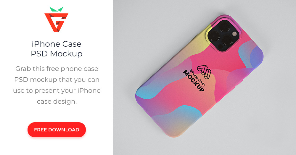 GraphBerry's tweet card. Grab this free phone case PSD mockup that you can use to present your iPhone case design. You can place your design easy via smart layers and you can also change the background color. Hope you like...