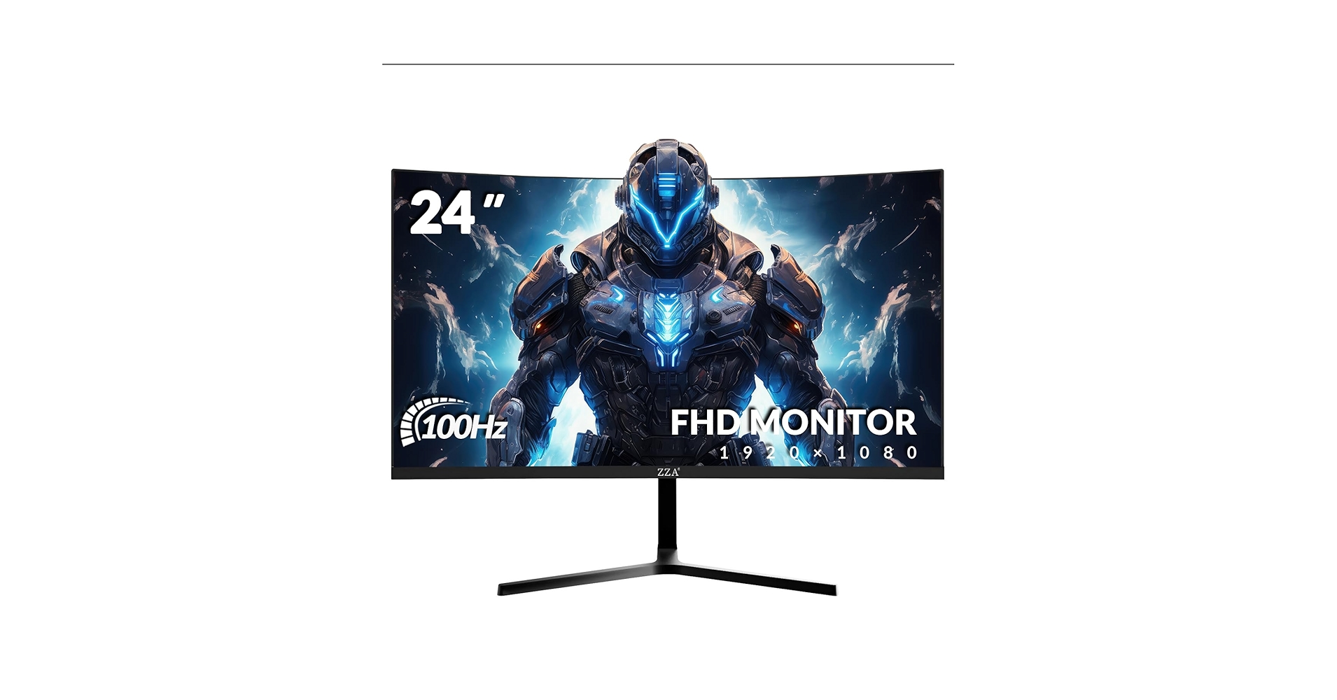 TechDealAlert's tweet card. ZZA 24 Inch Curved Gaming Monitor, FHD 1080P 100Hz, 120% sRGB Color Gamut, Ultra-Thin Bezels, Eye...