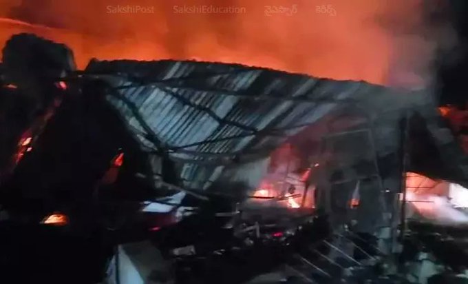 Massive Fire Guts 30 Shops in Kondagattu